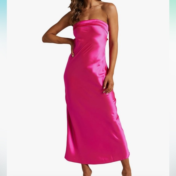 Pink silk maxi - Picture 1 of 4